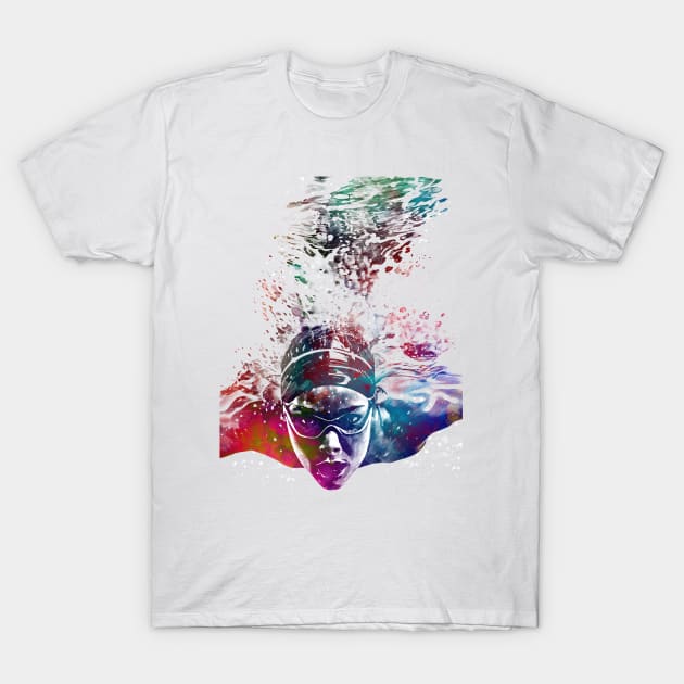 Swimmer sport art #swimmer #sport T-Shirt by JBJart